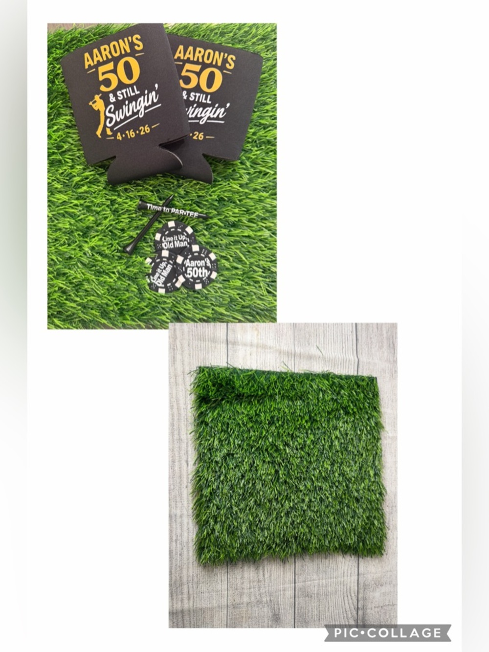 Aodaer 8 Packs Artificial Grass Mat 12 x 12 Inch